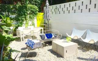 Projeto do jardim: uma sala de estar ao ar livre
