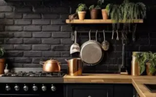 konyhai tervezési ötlet a fekete szekrényekhez