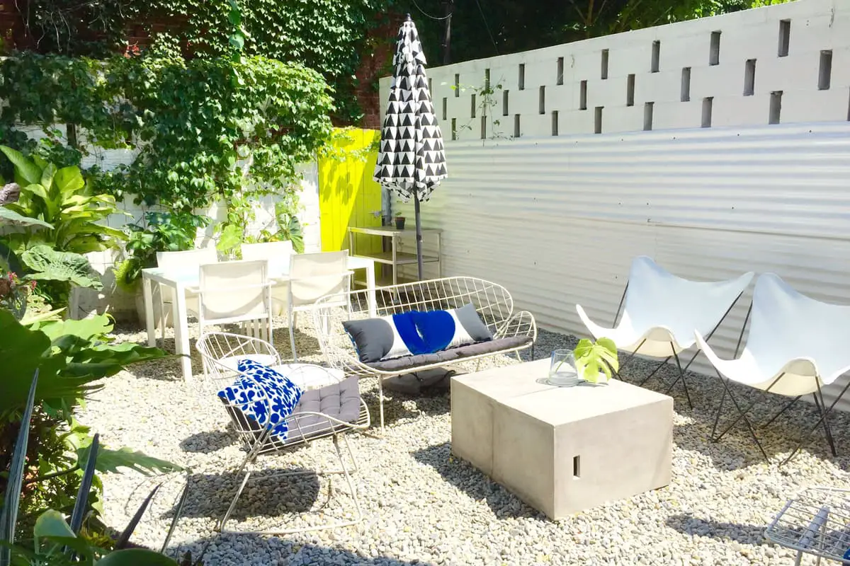 Projeto do jardim: uma sala de estar ao ar livre