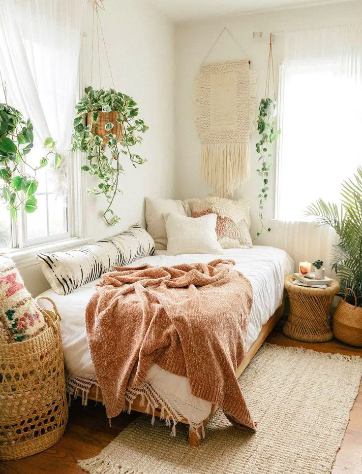 20 Stunning Green and Pink Boho Bedroom Combinations