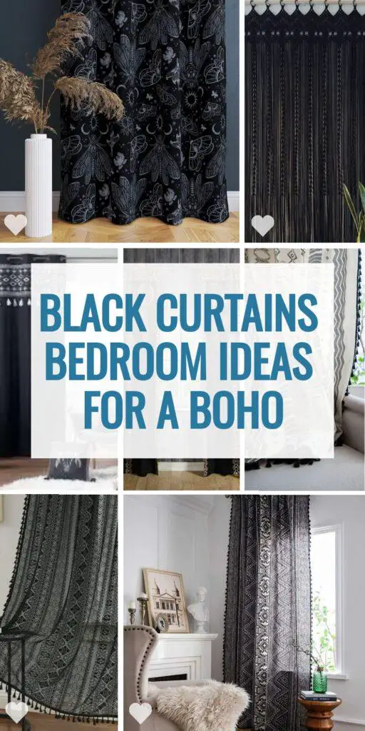 Top 15 Stunning Black Curtains Bedroom Ideas for a Boho Touch in 2024