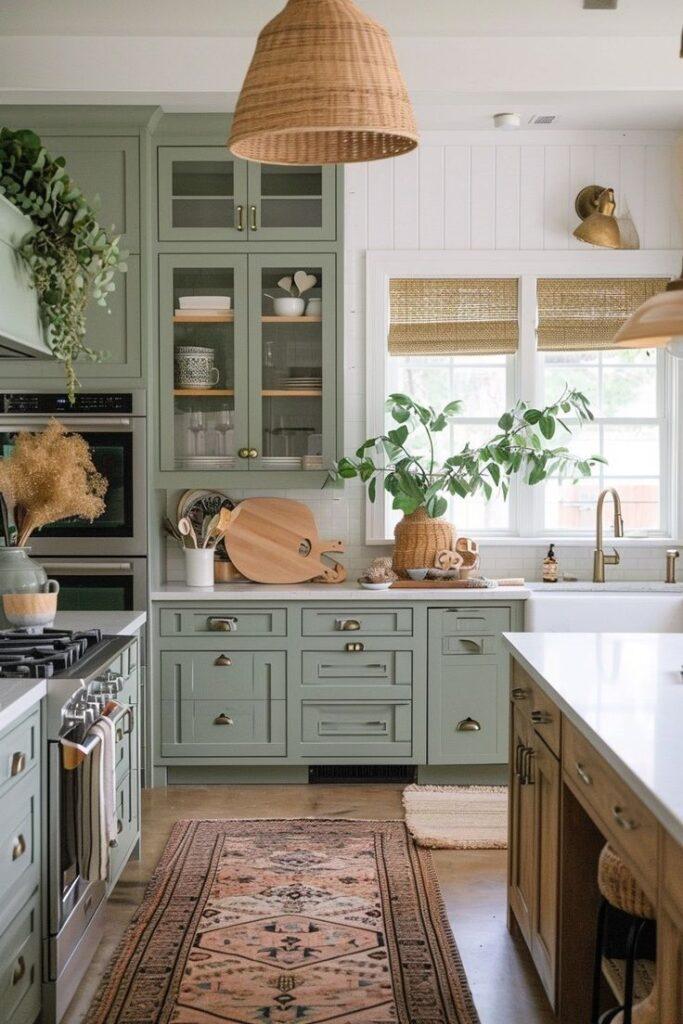 23 Green Country Kitchen Designs: Farmhouse Charm Meets Modern Elegance